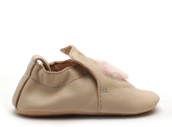 Easy peasy chaussons bebe blu blu coeur beige