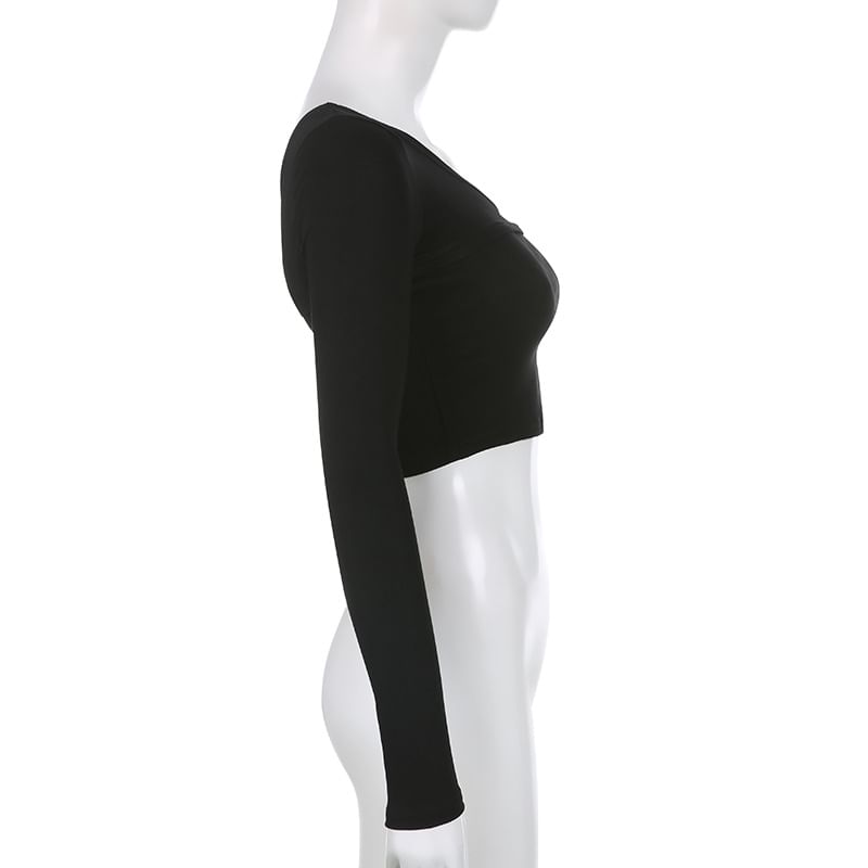 Genrovia - Set: Effen asymmetrische cut-out shrug + camisole top