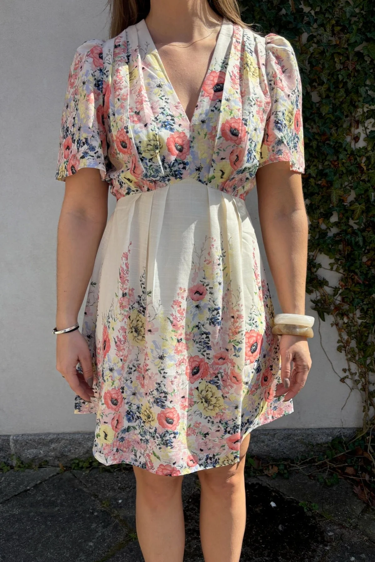 Neo Noir Shena Flower Print Dress 166451