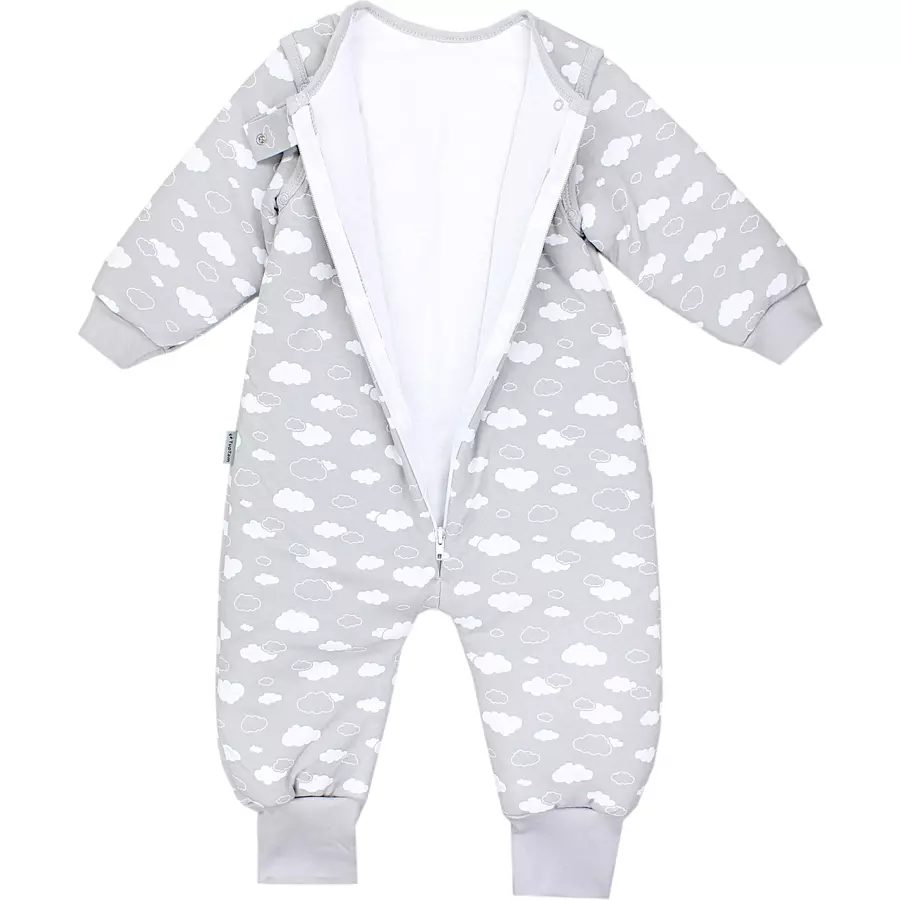 TupTam Baby Schlafsack mit Beinen und Ärmel Winter weiß Modell 1