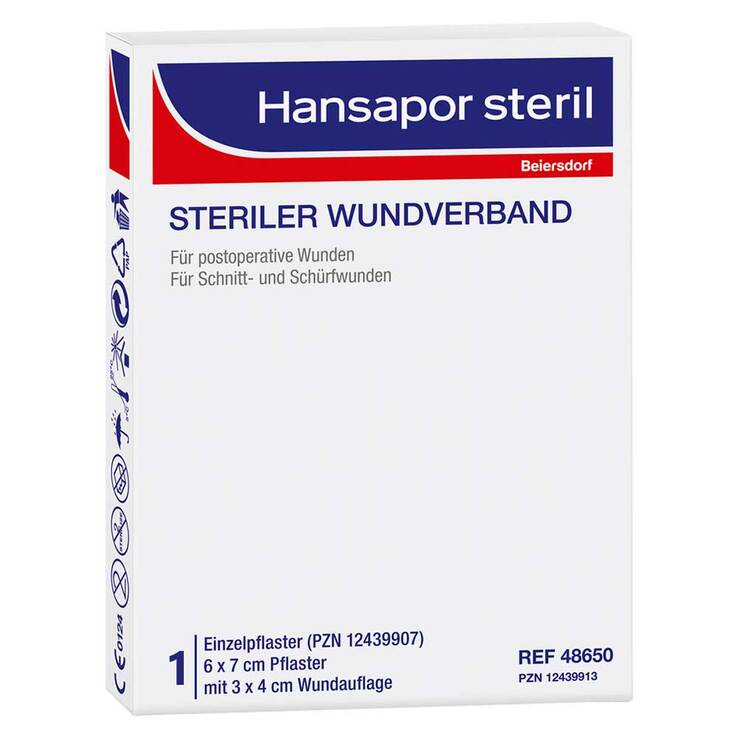 Hansapor steril Wundverband 6x7 cm, 1 St