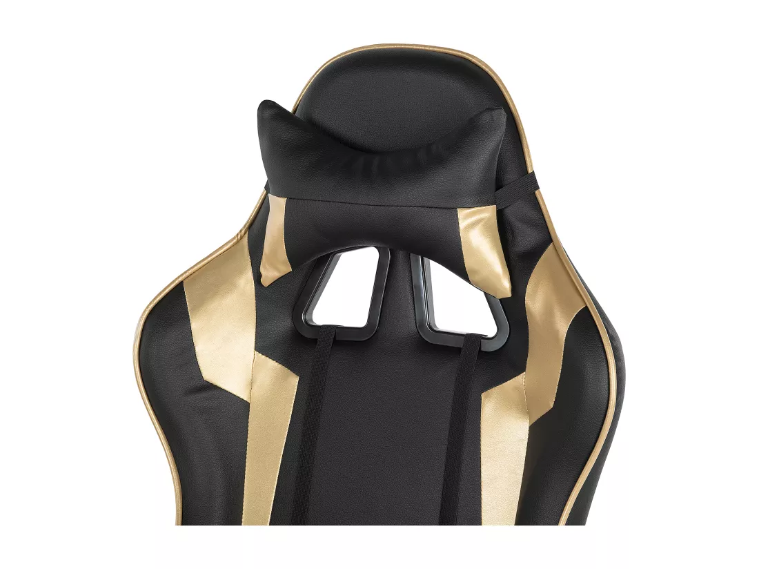 Siège de gaming KNIGHT Cuir PU Doré