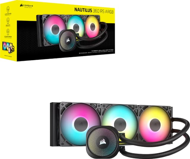 Corsair Nautilus 360mm RS ARGB CPU-vandkøler (sort)
