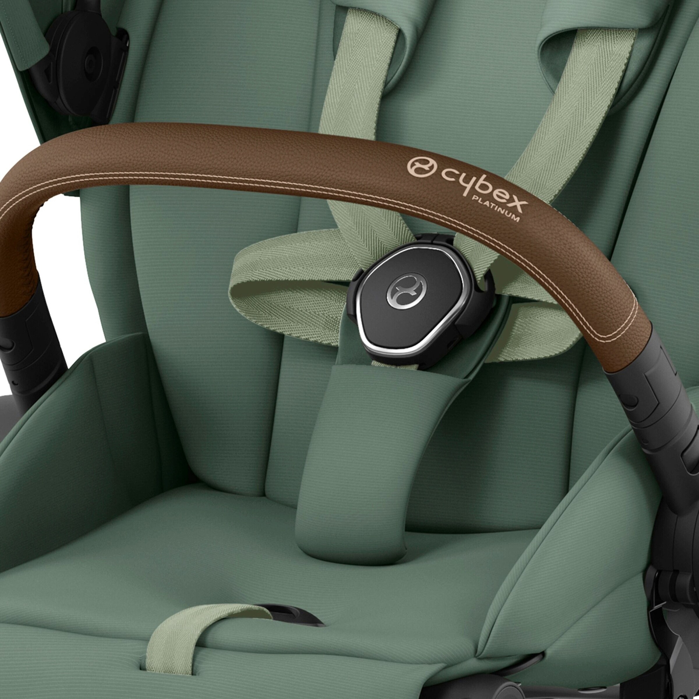 Cybex - PLATINUM Kombikinderwagen PRIAM Comfort Bundle chrome brown / leaf green