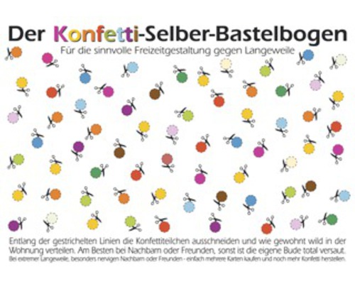 Ansichtkaart De Confetti DIY Knutselvel 14,8x10,5 cm