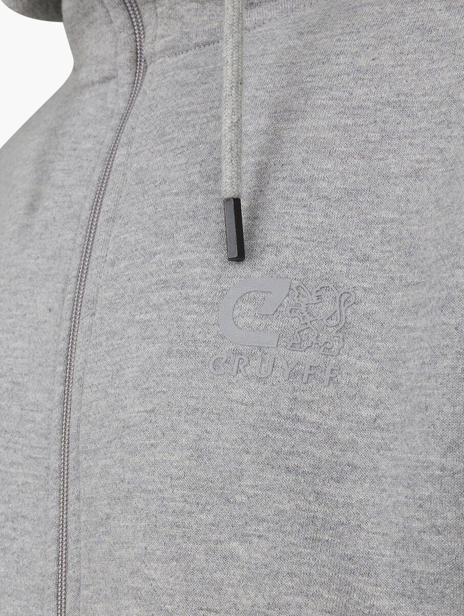 Cruyff Hernandez Zip thru Hood licht grijs
