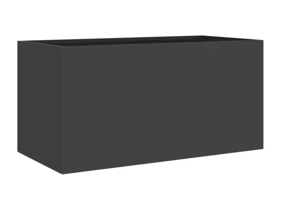 Jardinière noir 62x30x29 cm acier laminé à froid