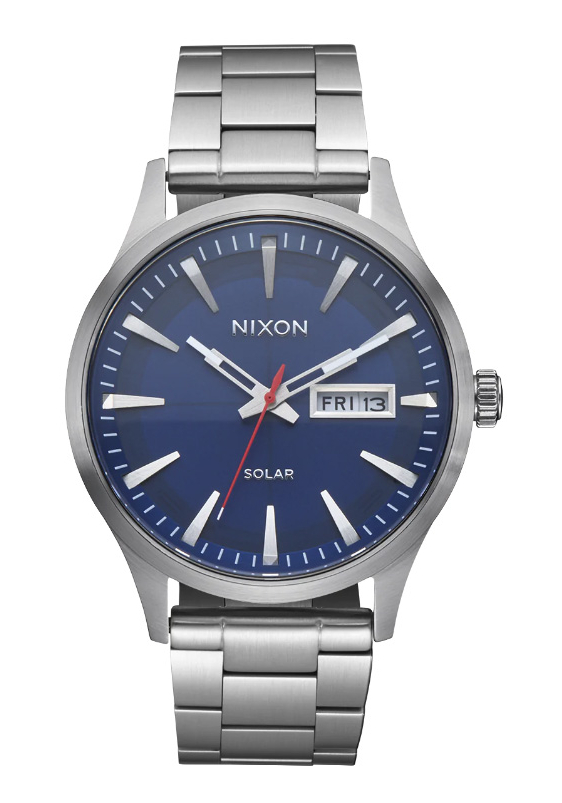 Nixon Sentry Solar SS Navy Sunray / Silver A1346-5091