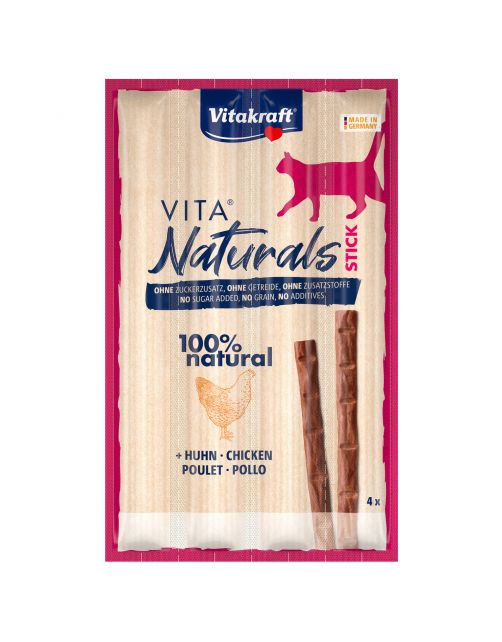 Vitakraft Naturals Cat Stick - Kattensnack - 4 stuks