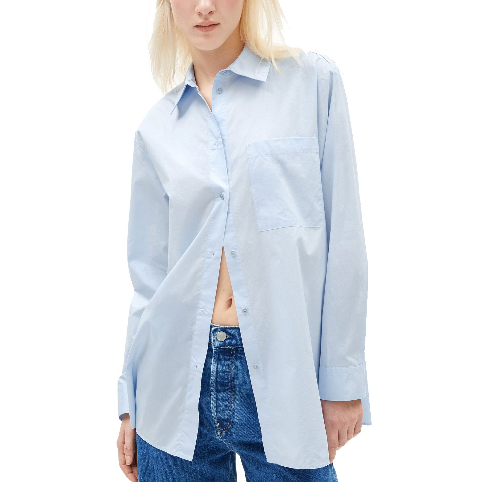 Armedangels Maalgaa Bluse Damen morning sky