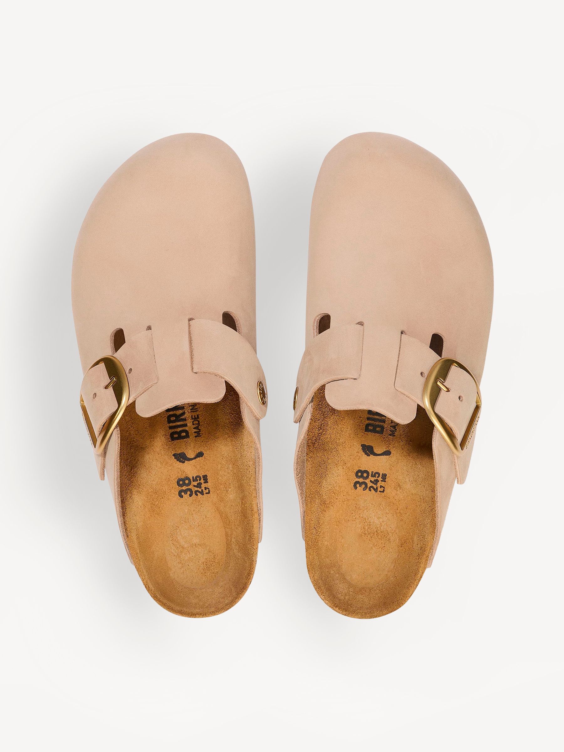 Birkenstock Boston klompen met grote gesp
