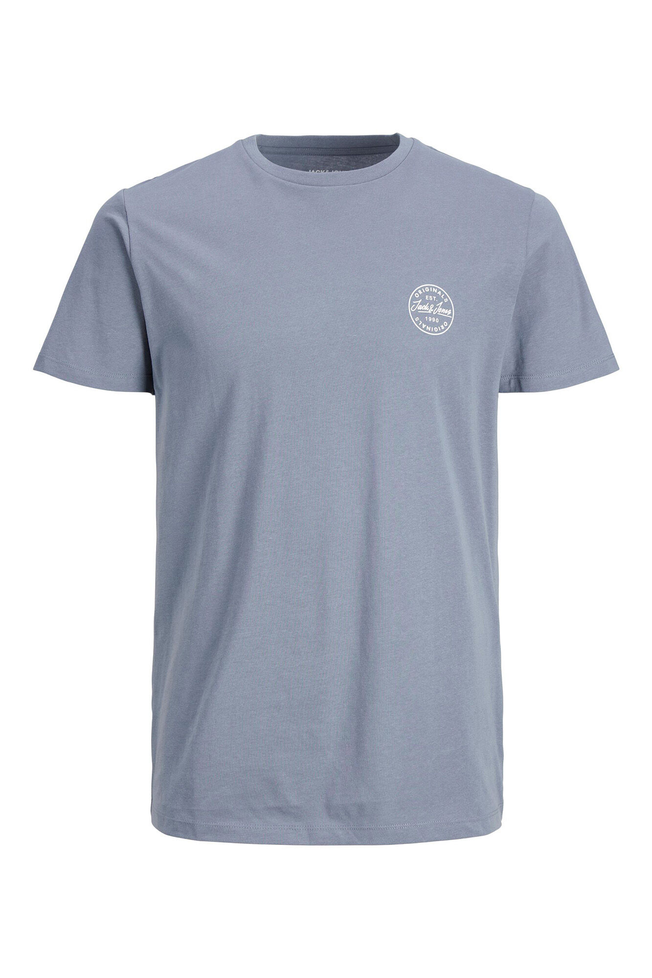 Camiseta de manga curta com logo - Azul Médio