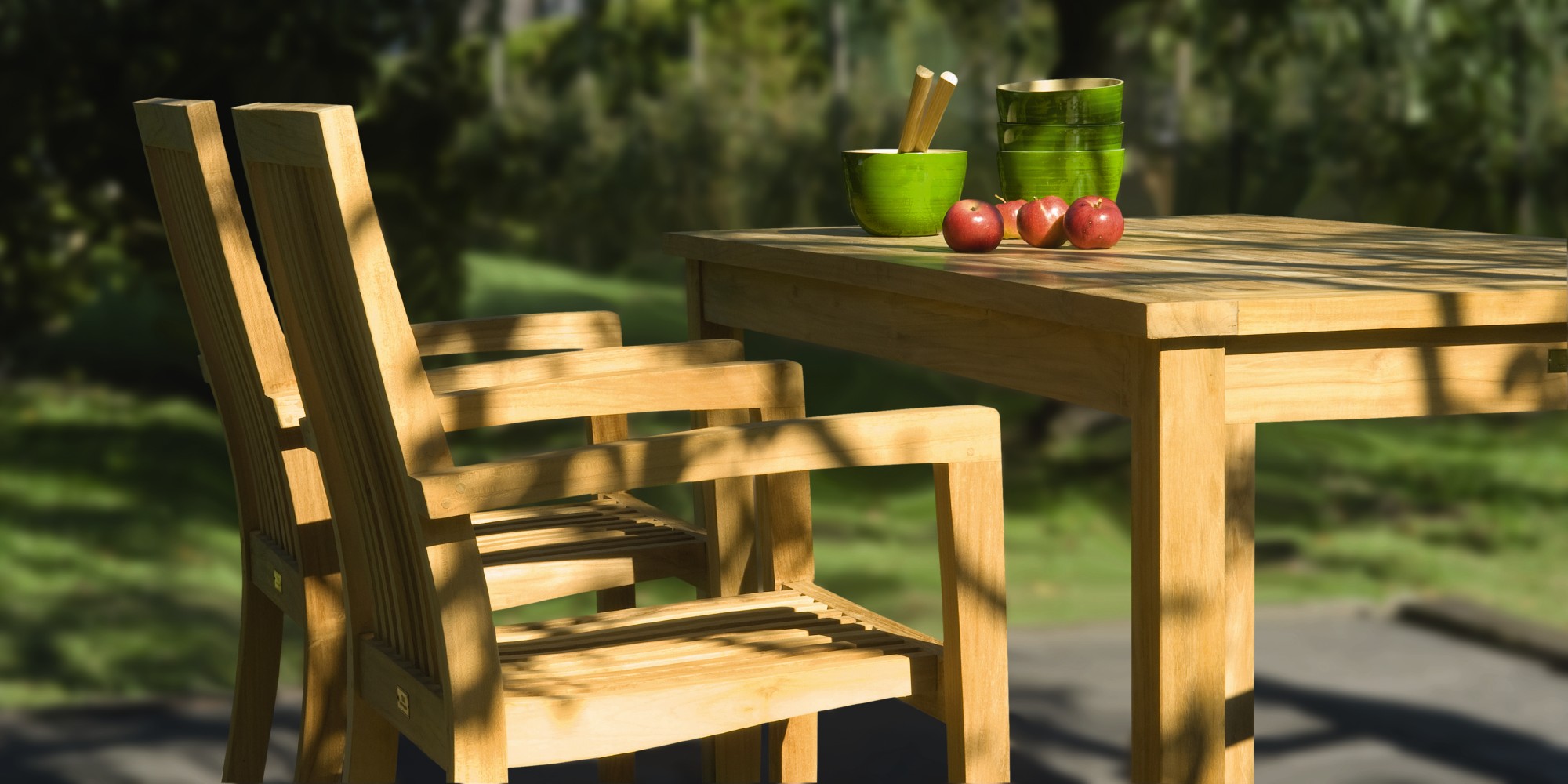 Gartenstuhl 'Lund' aus Teakholz, stapelbar, natur, B 52 cm, H 91 cm, L 58 cm günstig bestellen