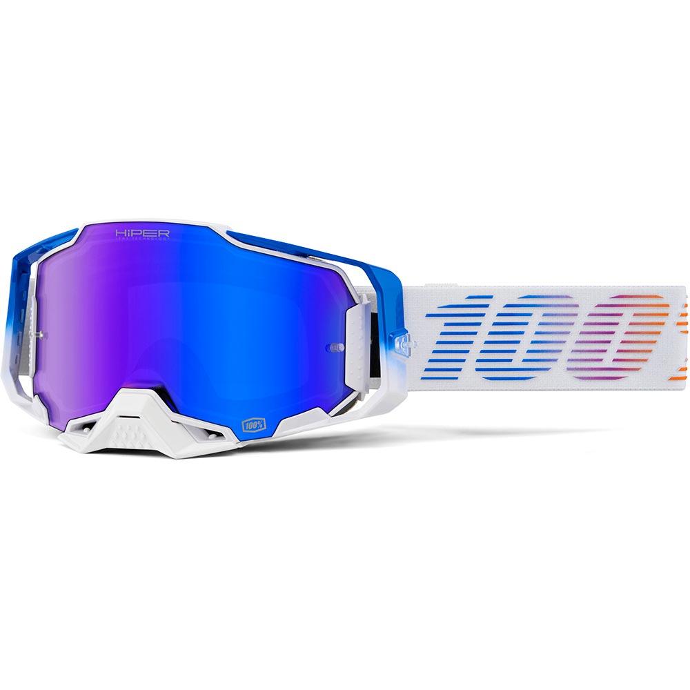 100% - Masque Armega HiPER Neo - Blue Mirror Blanc