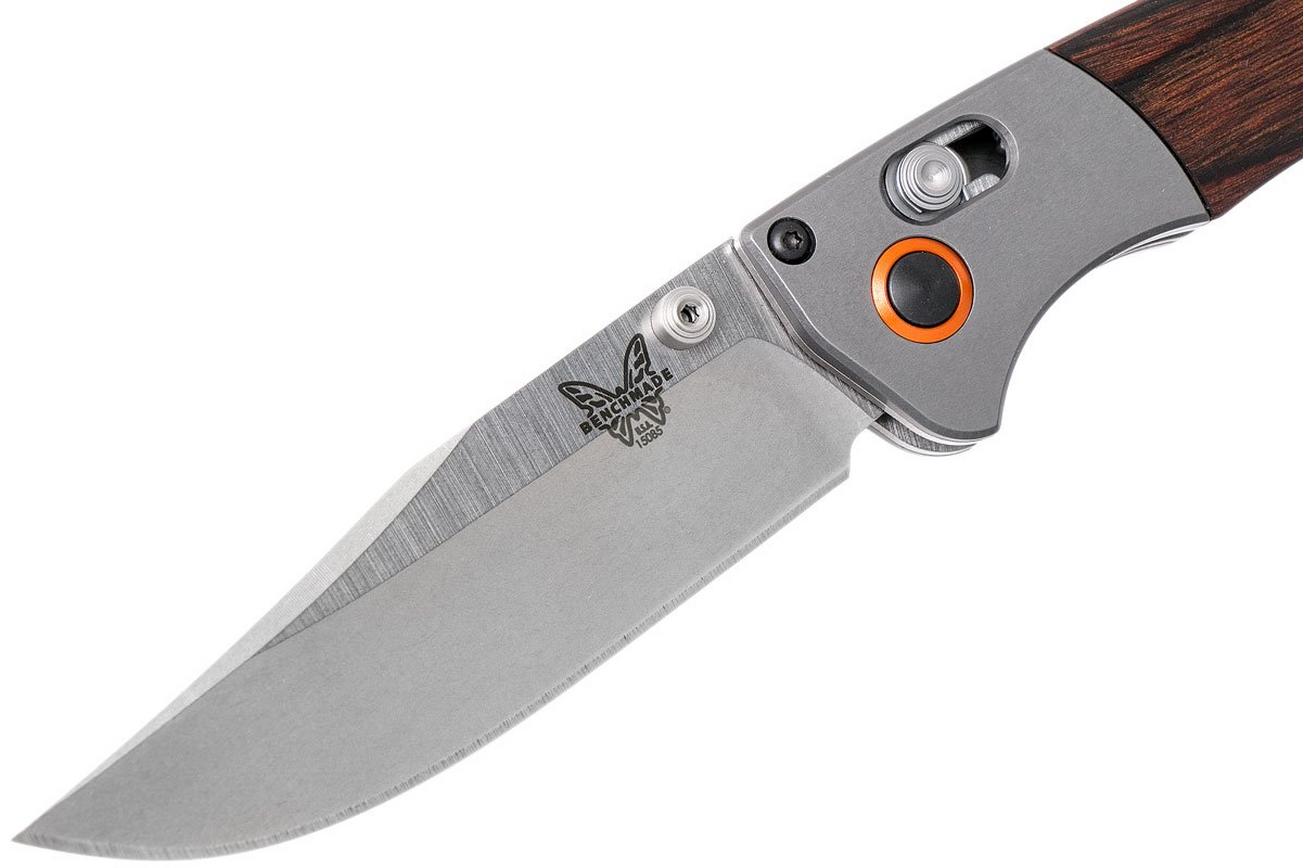Benchmade Mini Crooked River 15085-2 jachtmes, hout