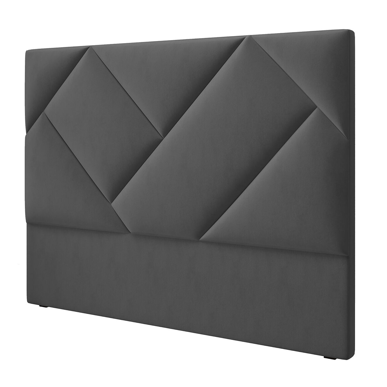 Intérieurs 86 Tête de Lit en Velours Haussmann gris foncé - 140x120 cm