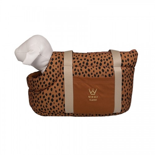 Bolsa de transporte para cães na cor ocre