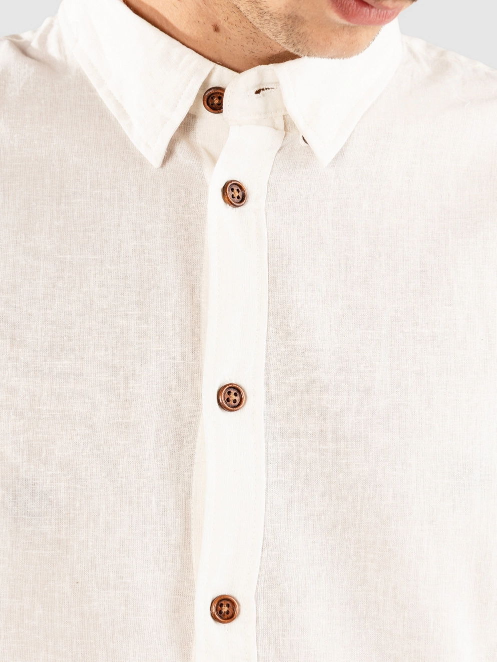Anerkjendt Akleif Cot/Linen Shirt tofu
