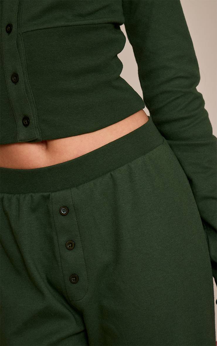 Vert Emeraude Pantalon Large Super Doux Ensemble Coordonné