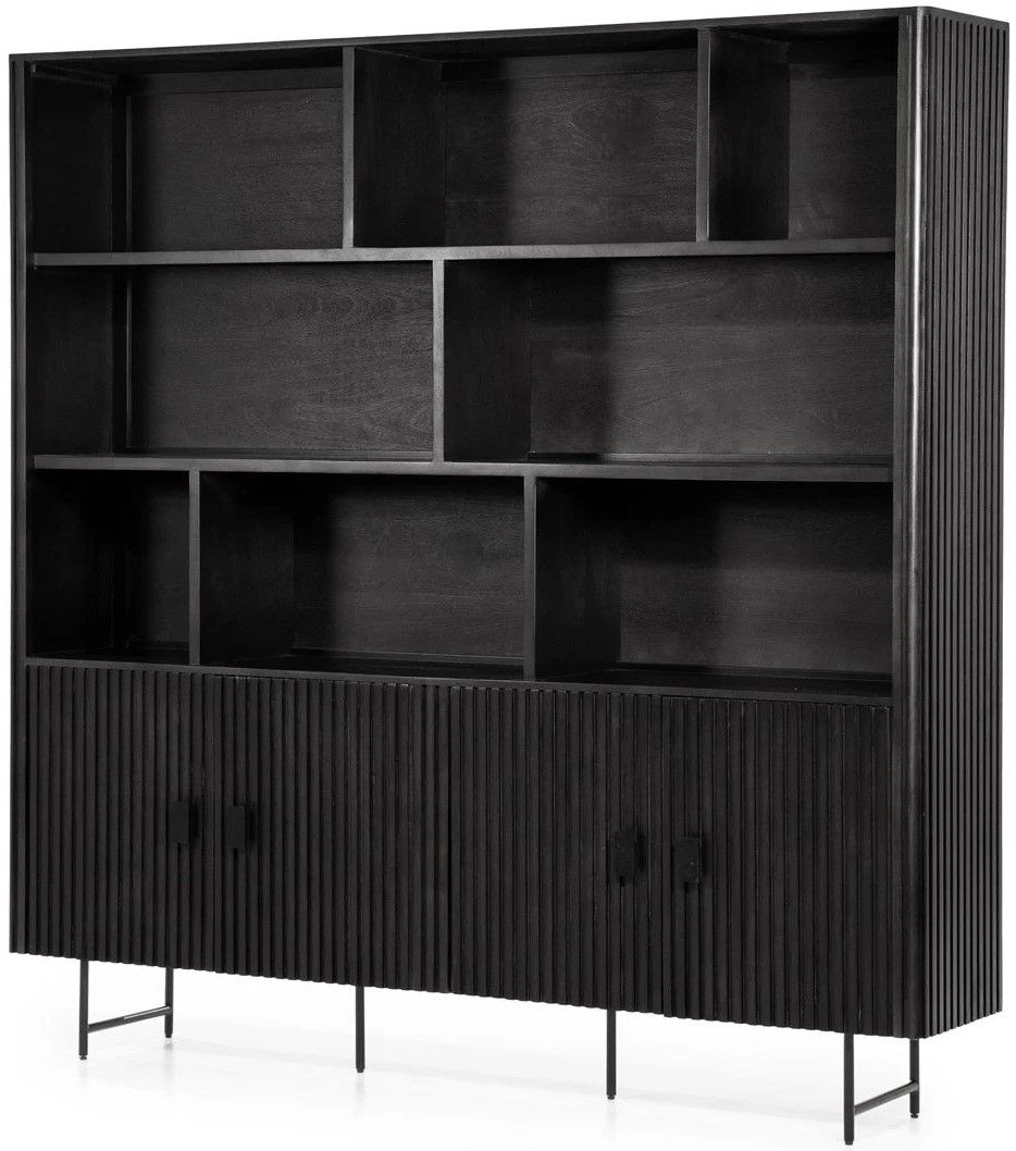 Boekenkast Zwart 96123 Remi B200 x D37 x H200 cm