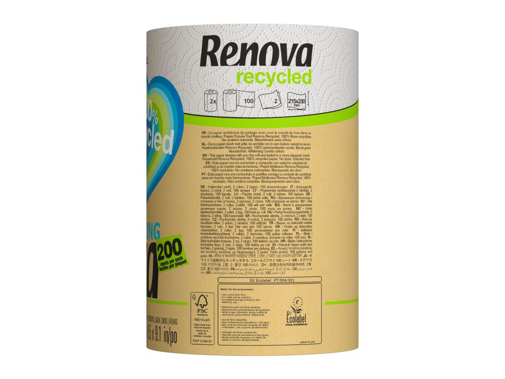 ROLO RENOVA COZINHA 100% RECICLADO 2 UNIDADES