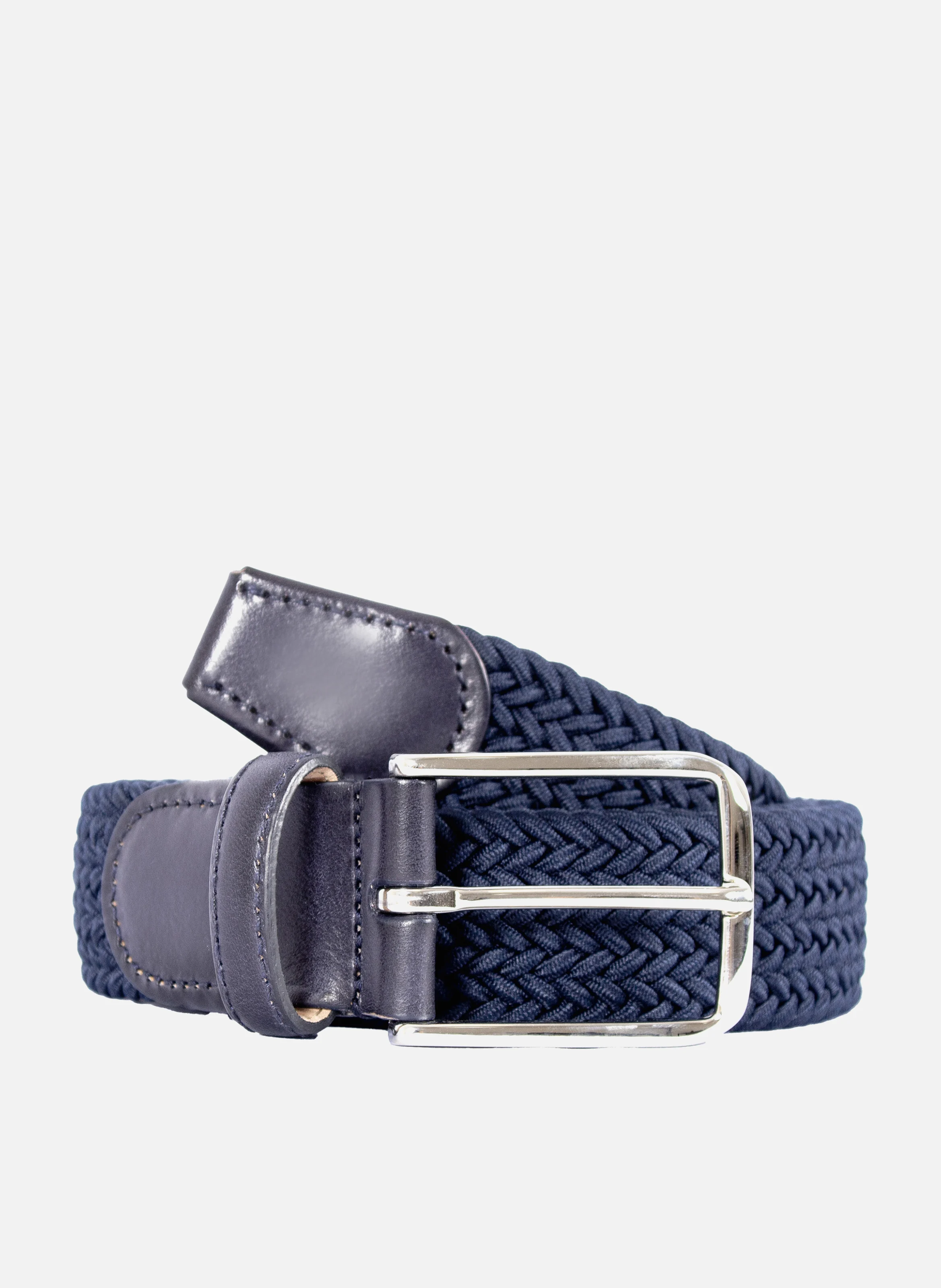 Ceinture tressée polyester cuir | Bleu
