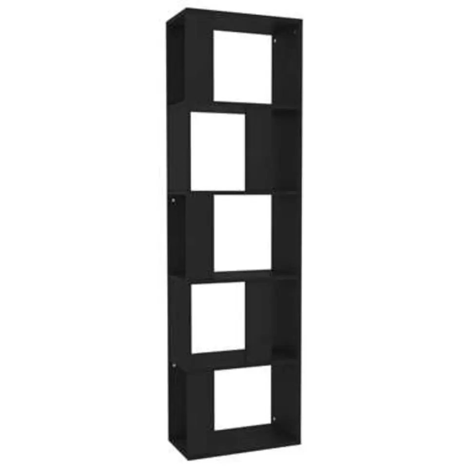 vidaXL - Boekenkast - Zwart - Bewerkt hout