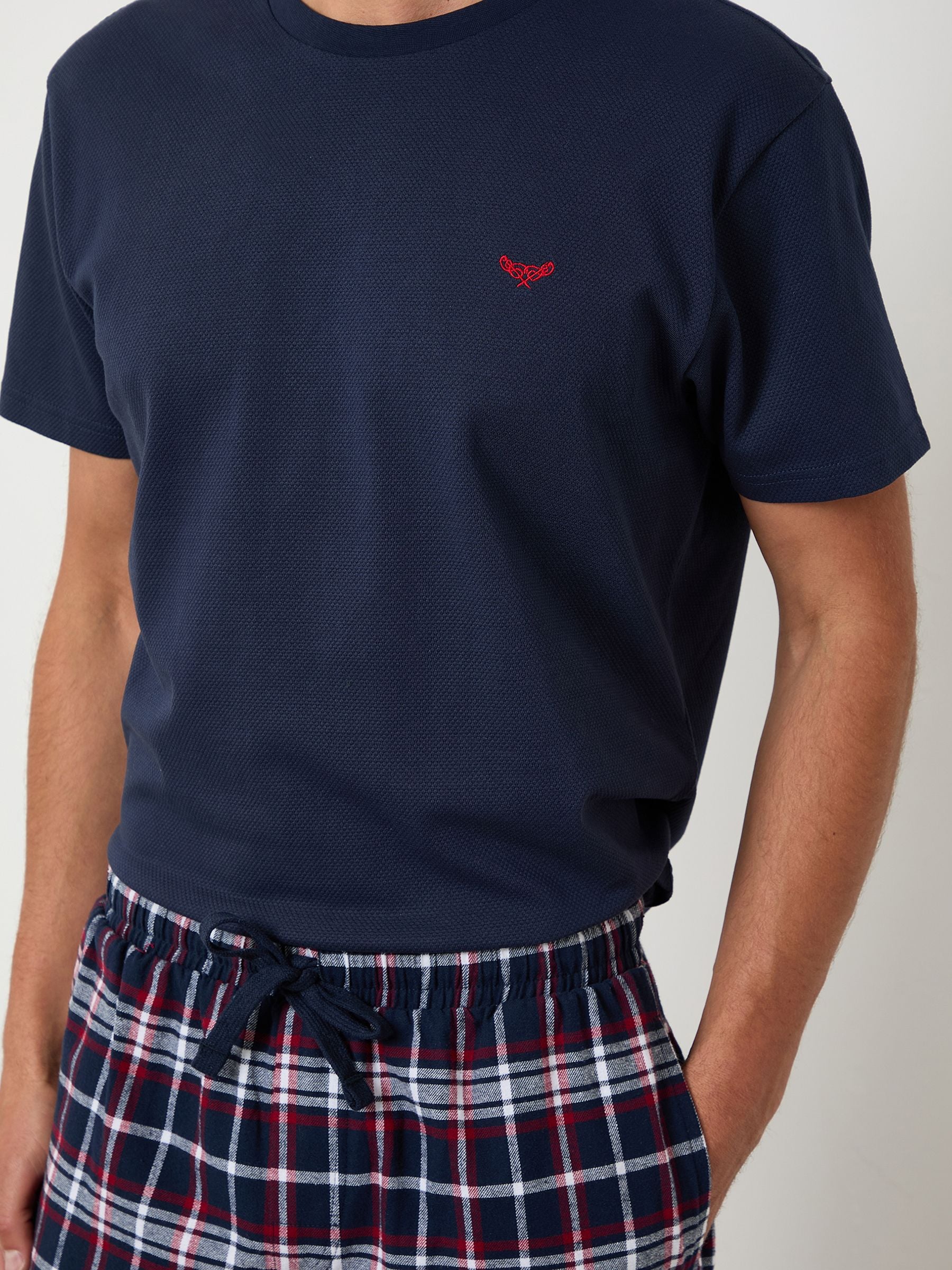 Threadbare Textured Check Shortie Pyjamas Set 2 Pack