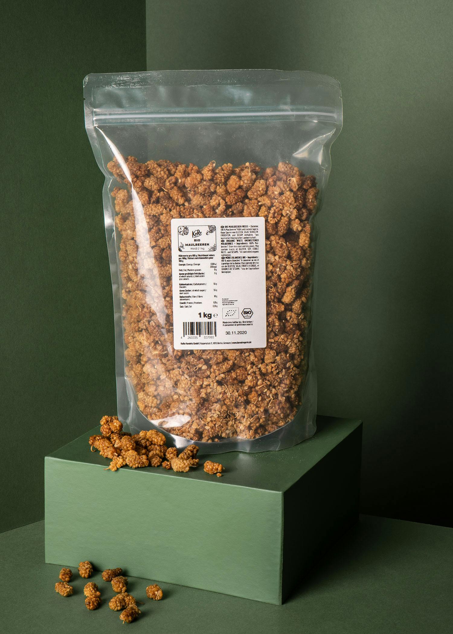 Weiße Bio Maulbeeren 1 kg