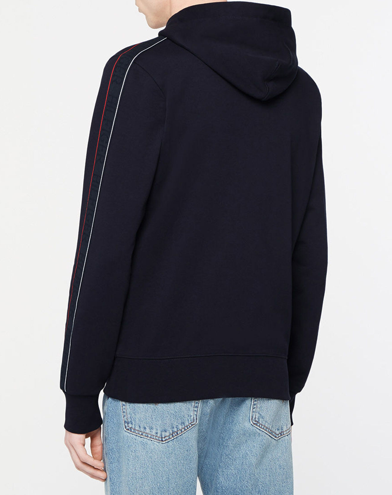 Tommy Hilfiger Sweat 100% Coton Bio zippé bleu marine