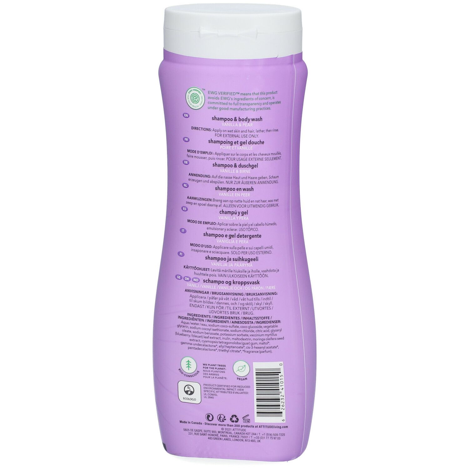 ATTITUDE® baby leaves 2-in-1 shampoo