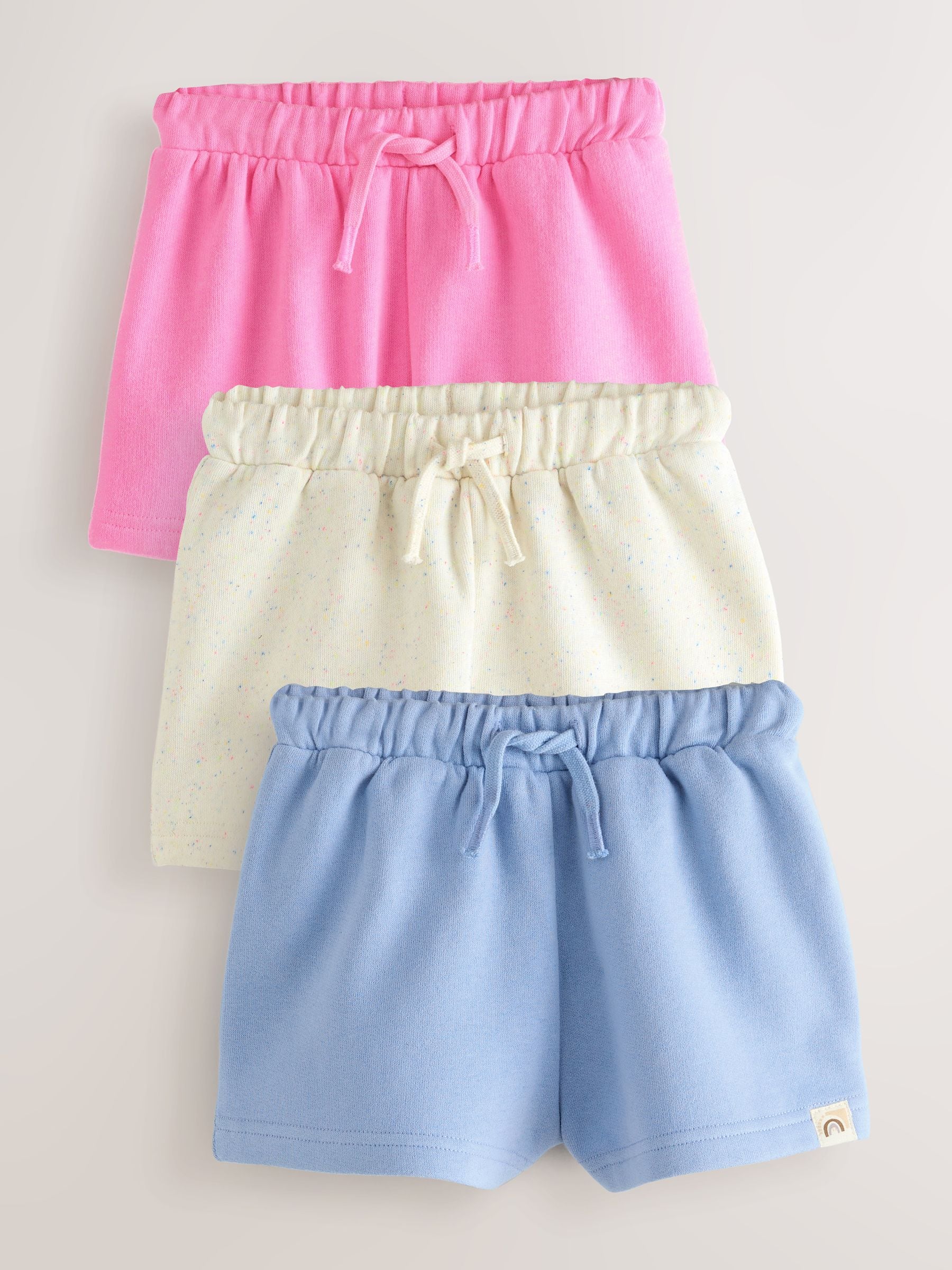 Blauw/Roze/Beige - Set van 3 shorts (3mnd-7jr)