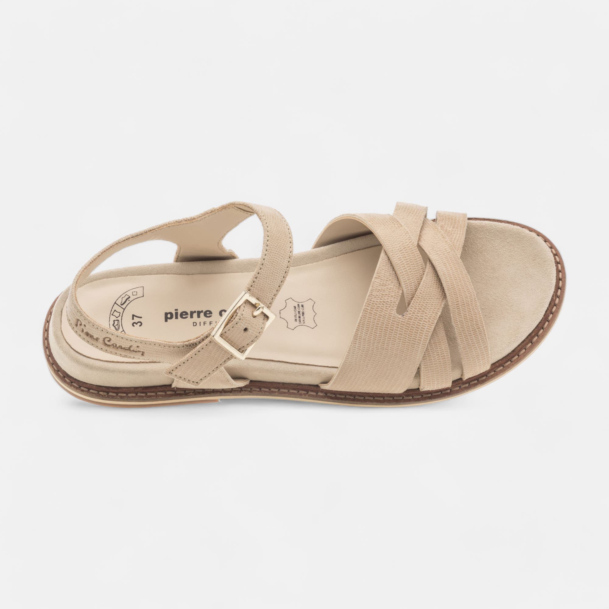 Sandales Femme en cuir or