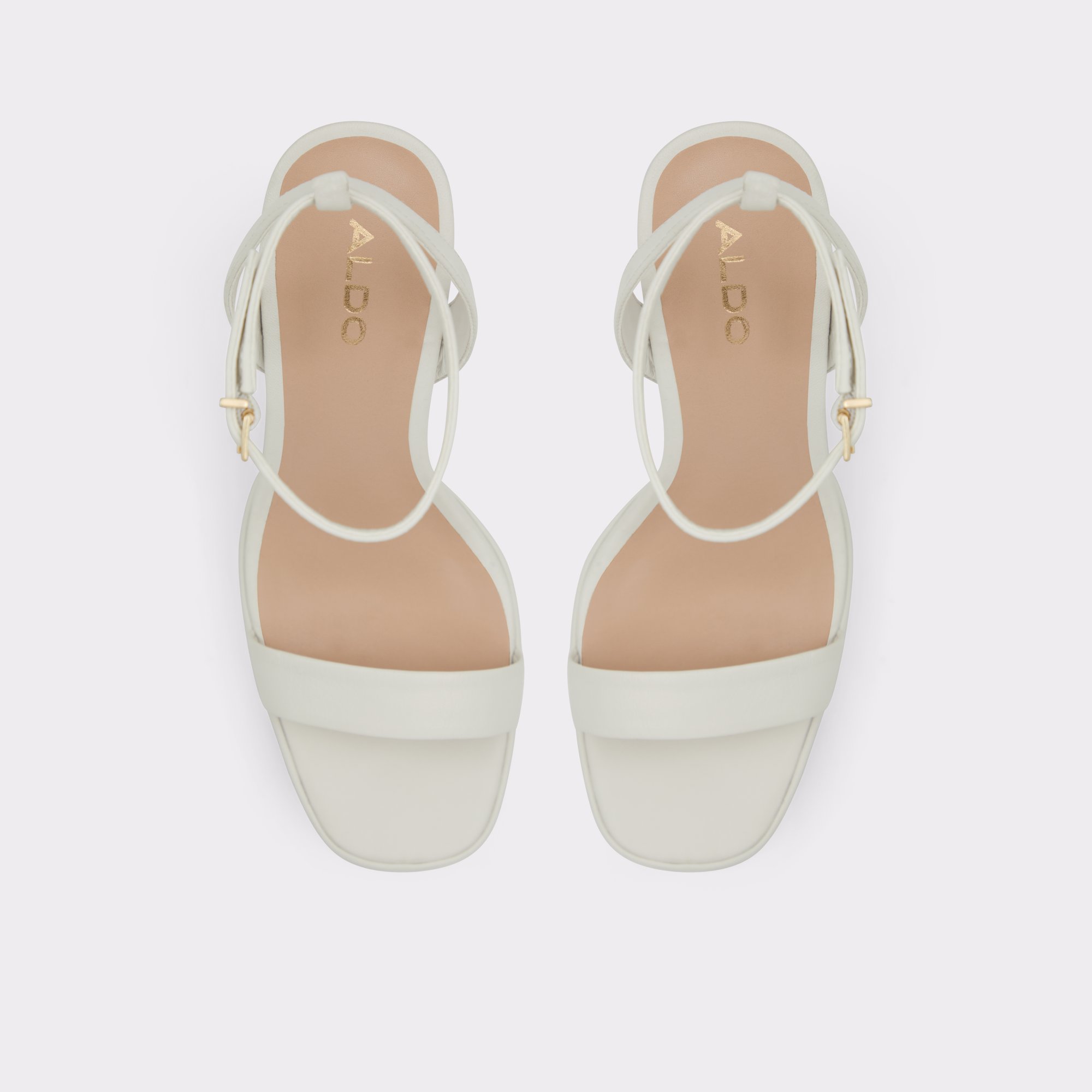 Matylda White-Bone Women Block Heels