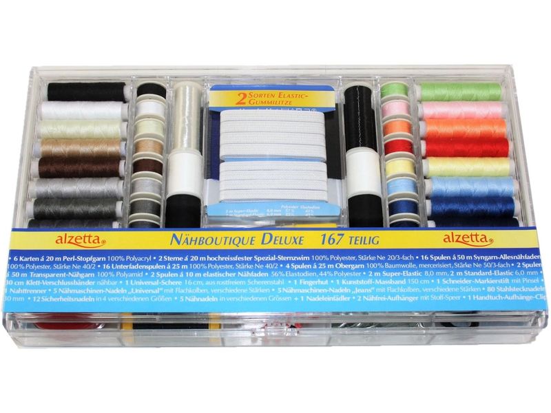 Mono-Quick Nähset Deluxe 167 Stück, Mehrfarbig Nähgarn-Set