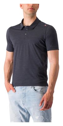 Polo Manches Courtes Castelli Merino Noir