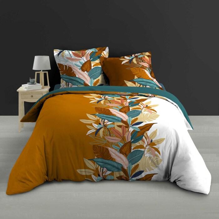 PARURE 3 PIECES 260X240CM PERCALE 78 FILS ALLOVER YUCCA