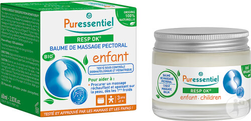 Puressentiel Resp OK Baume De Massage Pectoral Pour Enfants Pot 60ml