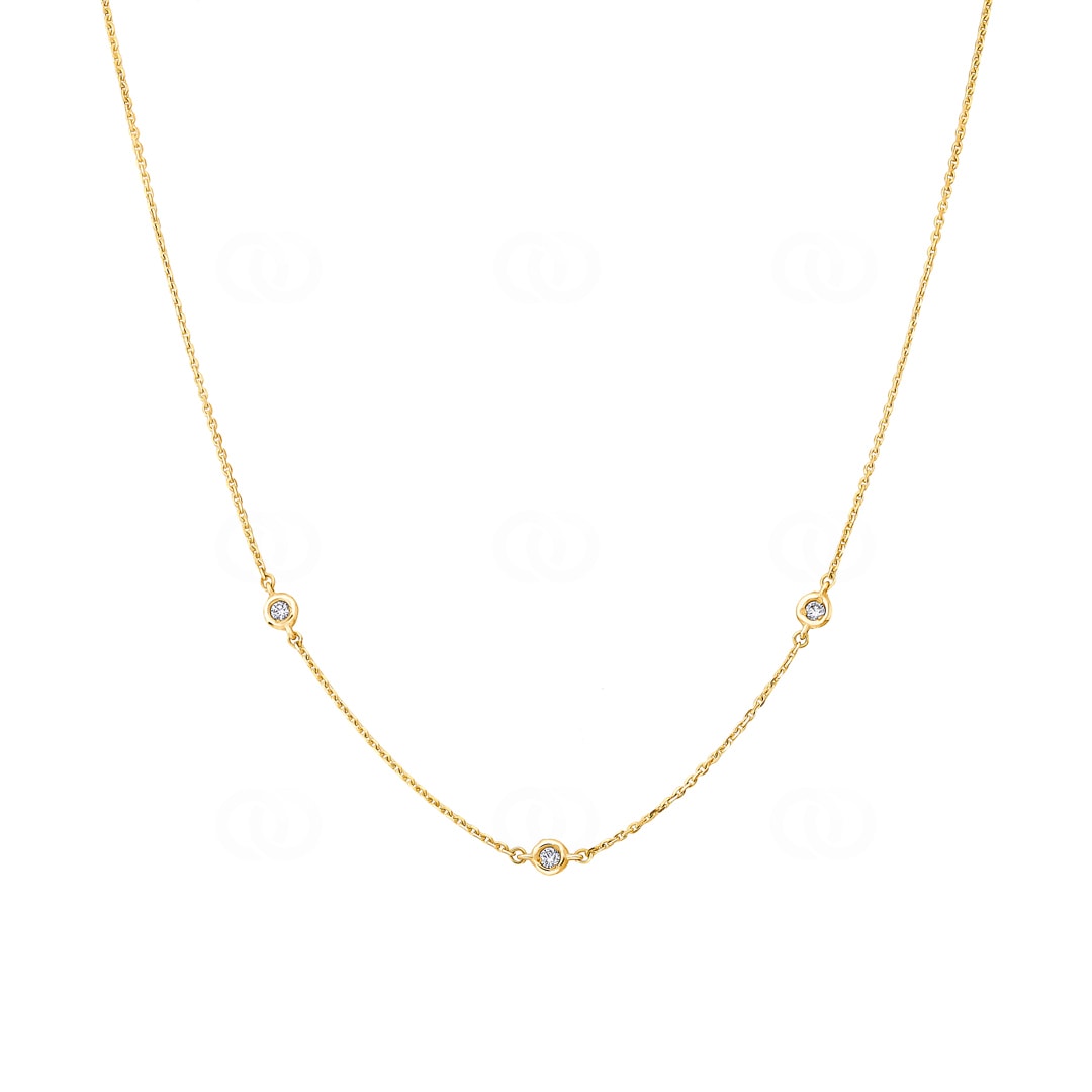 Collier mit Anhänger 750/18 K Gelbgold mit Diamanten 0.08 ct H/si by CHRISTIAN