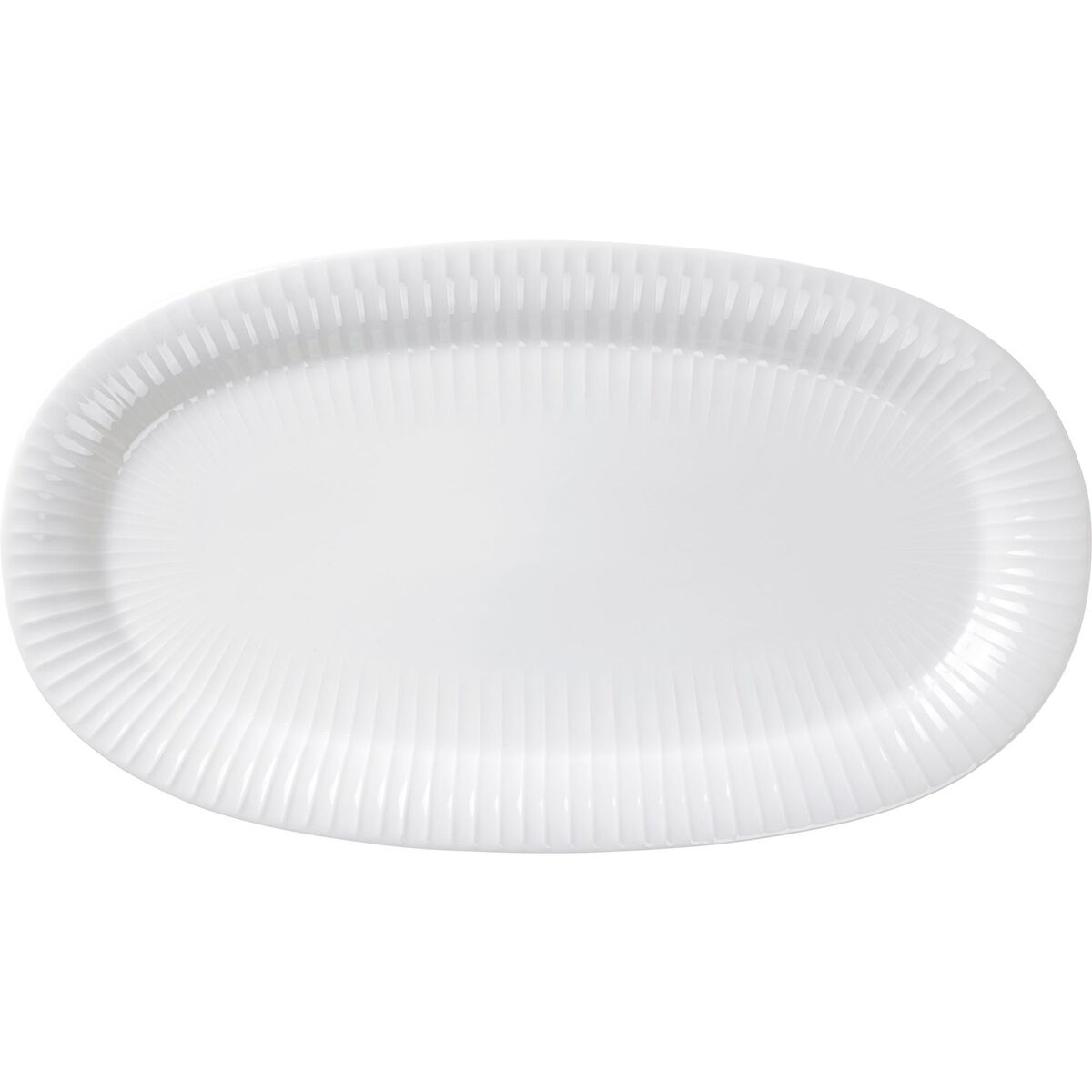 Hammershøi ovalt serveringsfat, hvitt, 40 x 22.5 cm