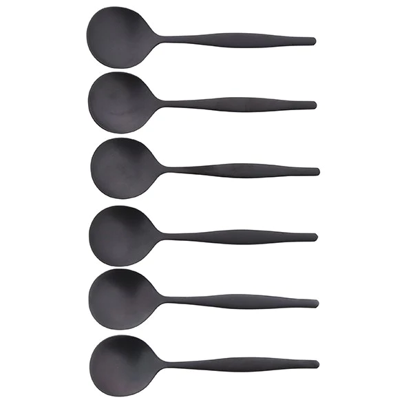 Set de 6 cuillères à café Vintage Black acier inoxydable Jean Dubost