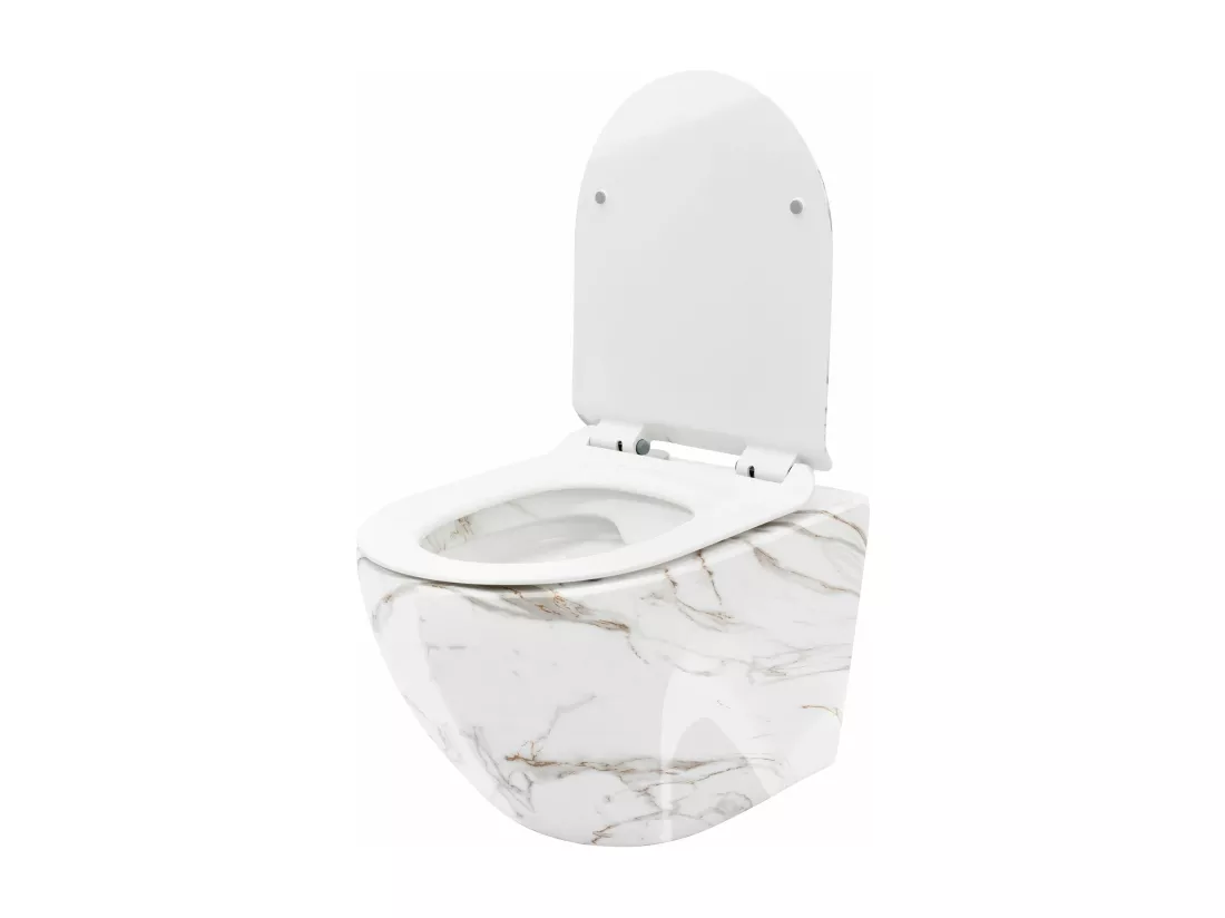 Cuvette Wc Suspendue Rea Carlos Duroplast/Slim/Zm Lava Shiny Grey