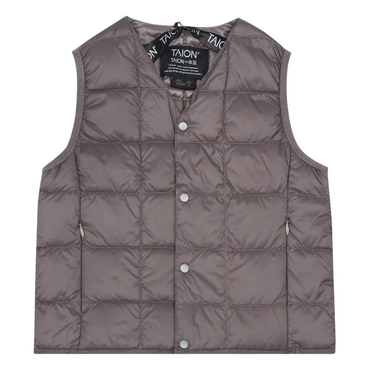 Taion Veste Matelassée Sans Manches | Gris