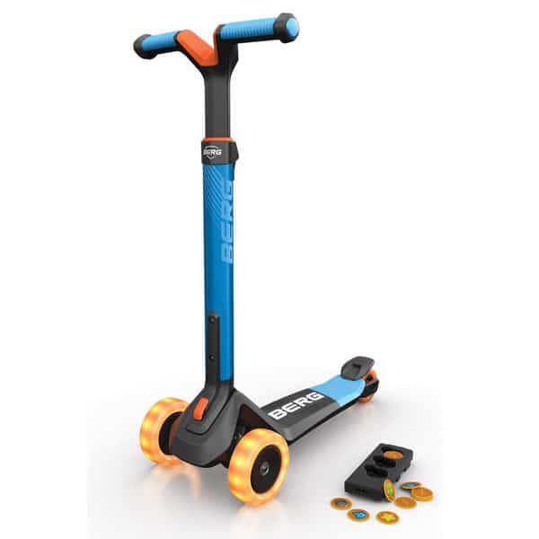 Trottinette Nexo LED pliable bleue avec jeu magnétique