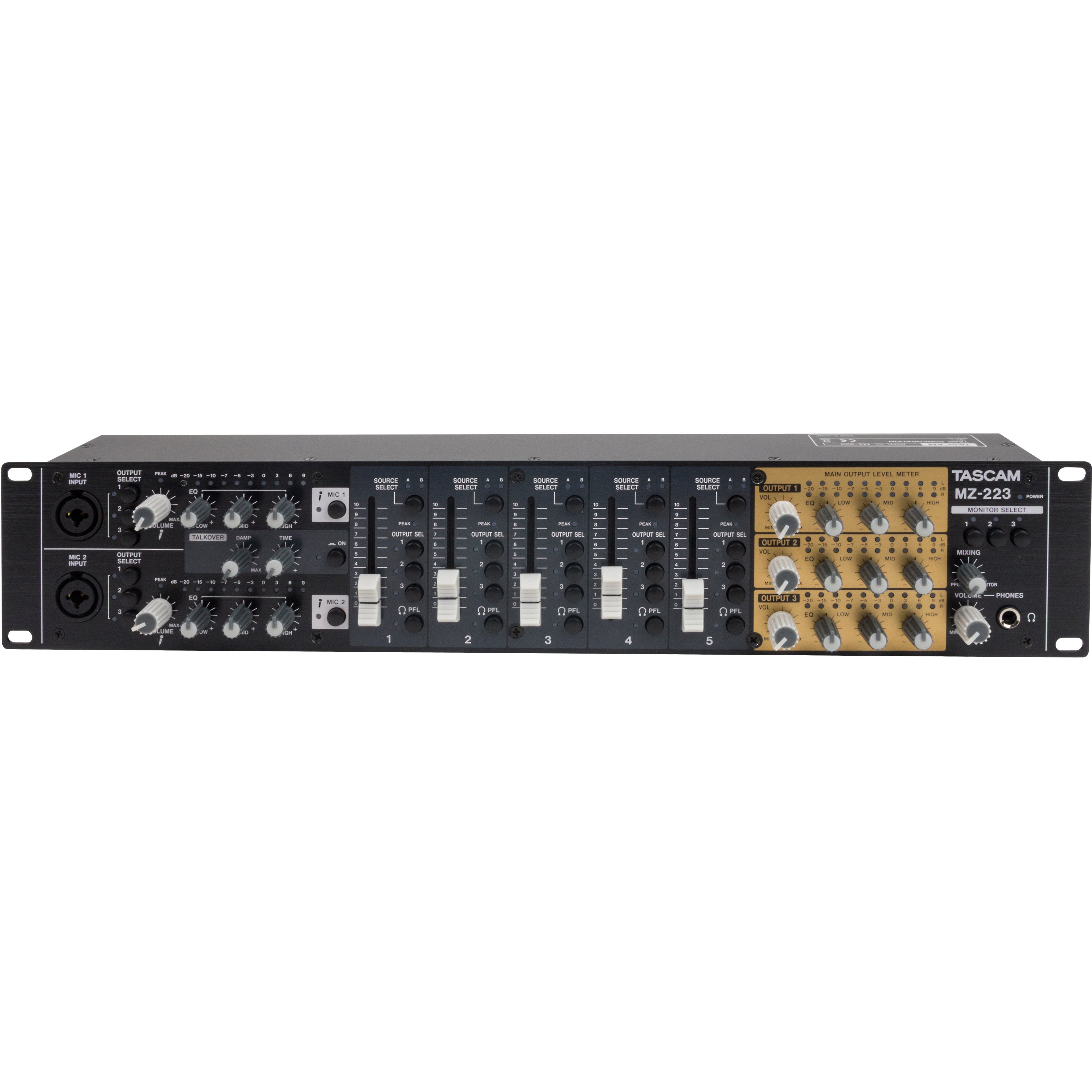 Tascam MZ-223 3-zone installatiemixer 2U