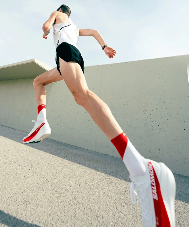 S/LAB PHANTASM 2  Chaussures de running unisexes White/White/HighRiskRed