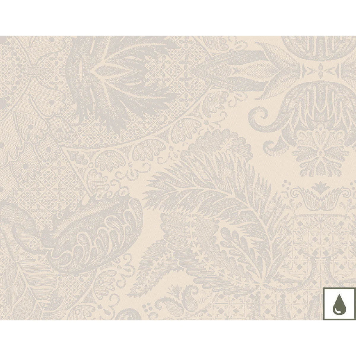Set enduit imperméable pur coton beige 40X50 Garnier Thiebaut