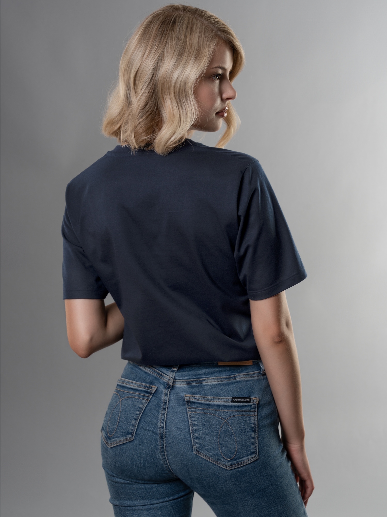V-Shirt DELUXE Baumwolle Navy