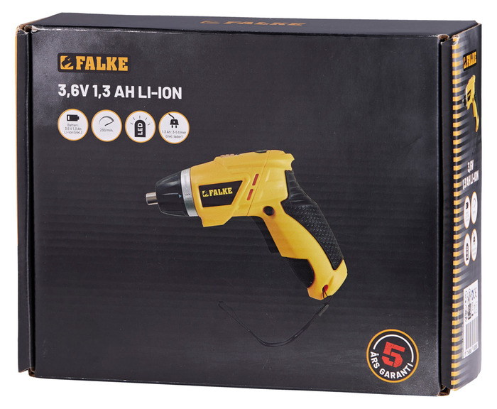 Falke skruemaskine akku 3,6 V Li-ion