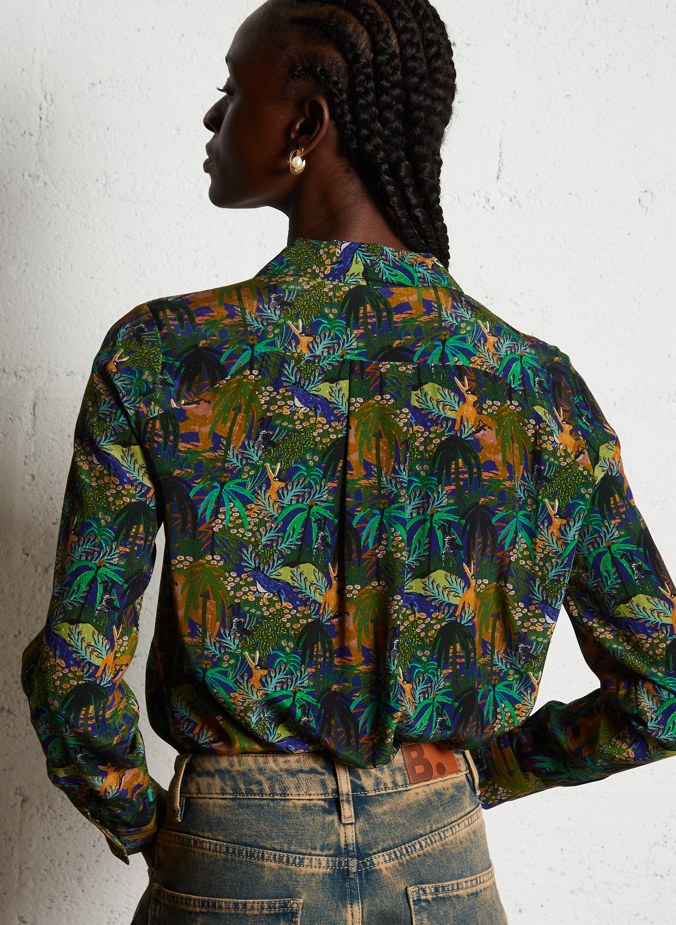 ASATI - Chemise col italien à imprimé floral | Multicolore